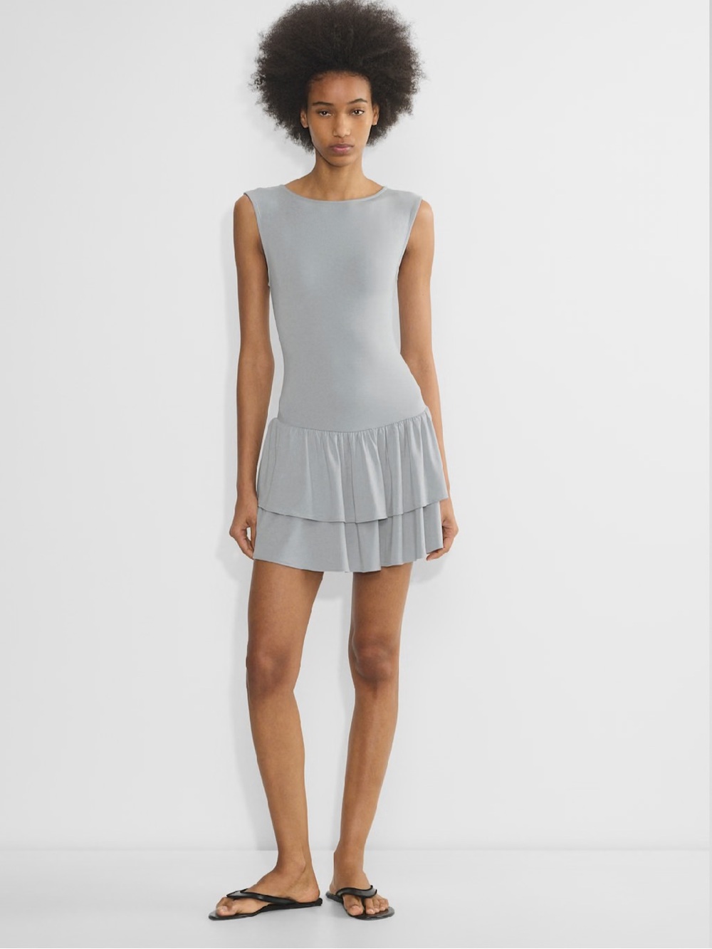Aritzia Wilfred Goodlux Bloomsbury Dress Moon Dust Gray